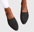 Women's Woven Slingback Flats - Pointed Toe Summer Shoes