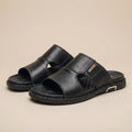 Men's Leather Slides - Comfort Sandals, Supportive Footbed