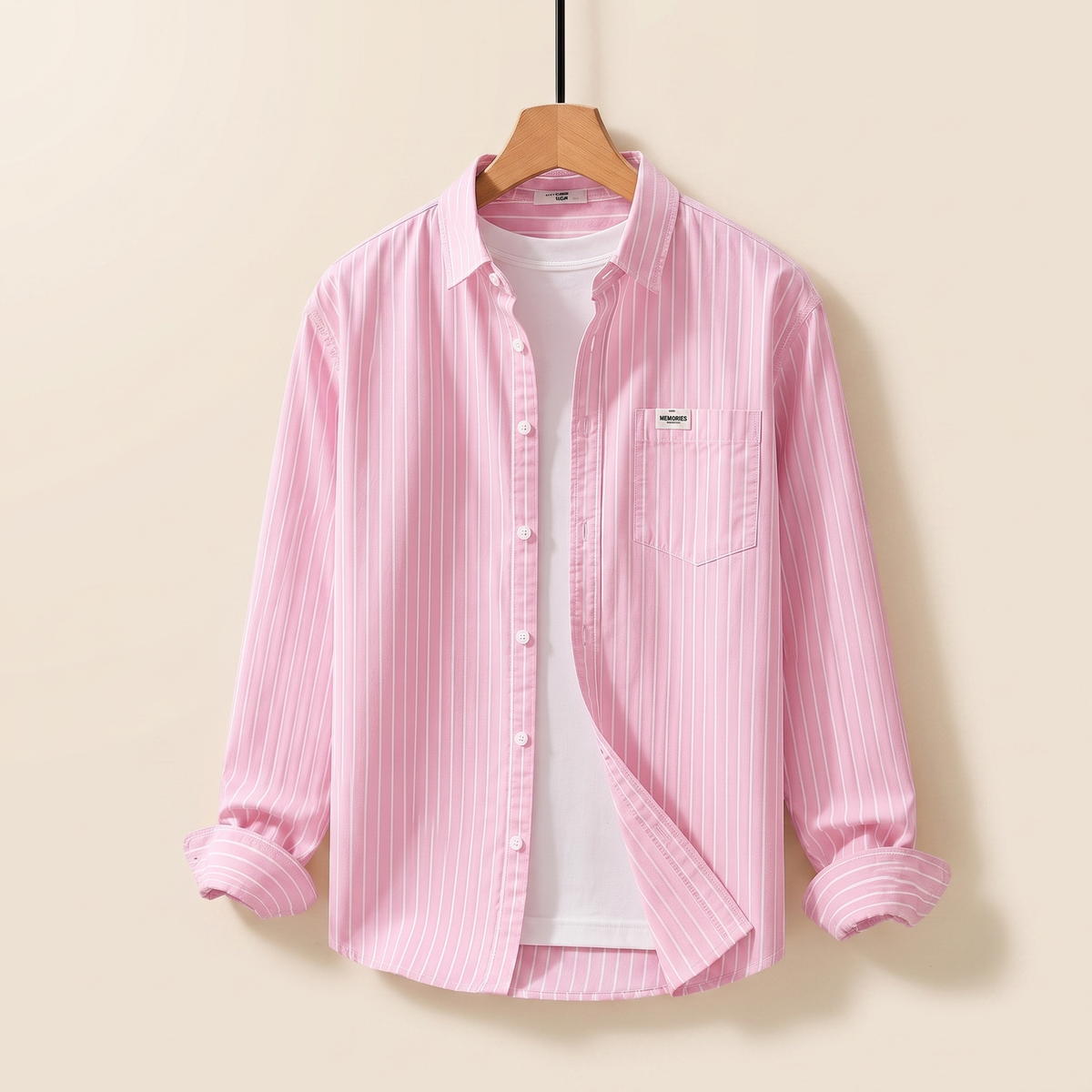 Men's Striped Cotton Shirt - Classic Comfortable Casual Top