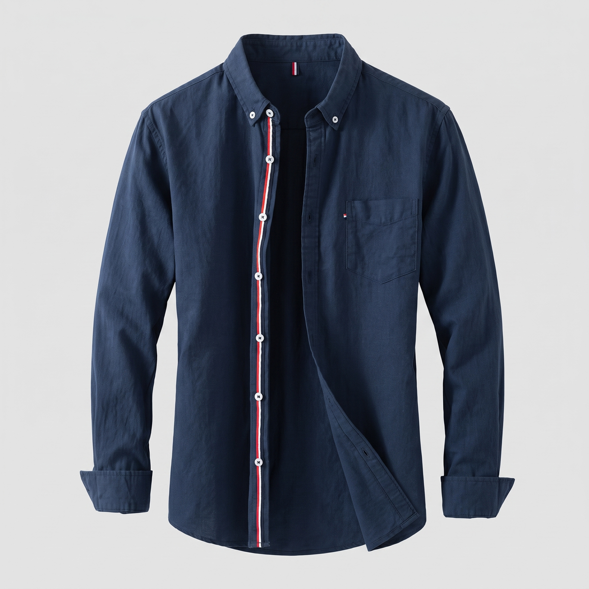 Men's Breathable Linen Shirt - Lightweight Long Sleeve Shirt