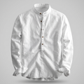 Men's Relaxed Linen Shirt - Timeless Long Sleeve Summer Top