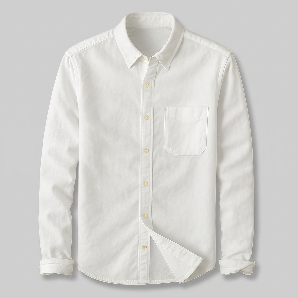 Men's Cotton Linen Shirt - Lightweight Relaxed Summer Shirt