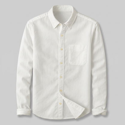 Men's Cotton Linen Shirt - Lightweight Relaxed Summer Shirt
