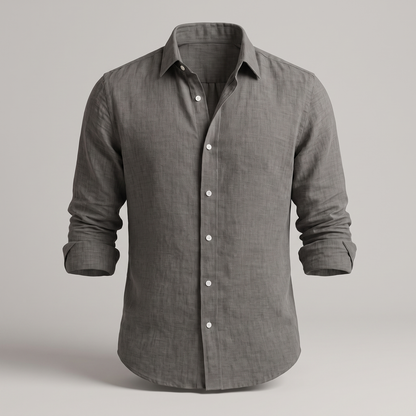 Men's Everyday Linen Shirt - Timeless Long Sleeve Casual Top