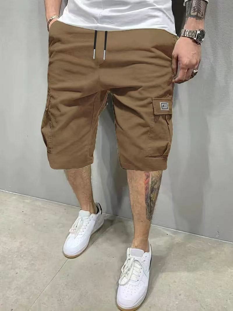 Men's Relaxed Utility Shorts - Casual Cargo Pocket Shorts