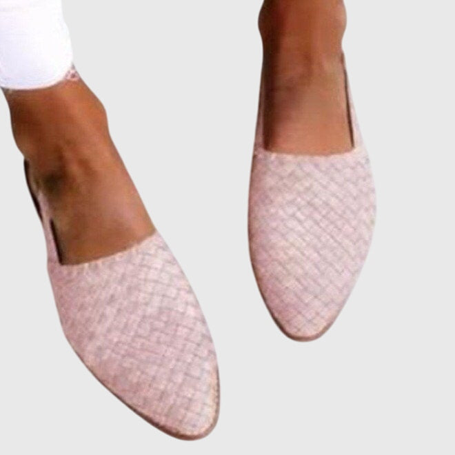 Women's Woven Slingback Flats - Pointed Toe Summer Shoes