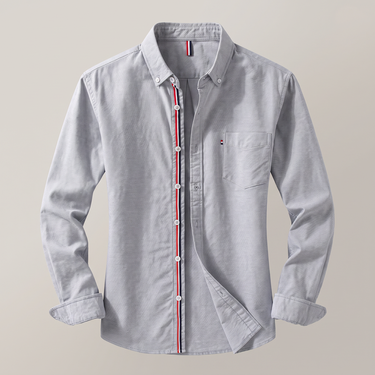 Men's Breathable Linen Shirt - Lightweight Long Sleeve Shirt
