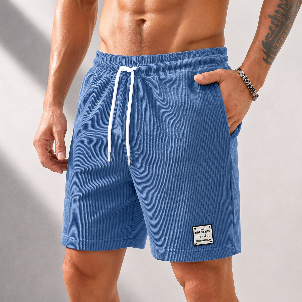 Men's Corduroy Shorts - Relaxed Fit Casual Textured Shorts