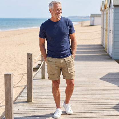 Men's Tailored Utility Pocket Shorts - Smart Casual Shorts