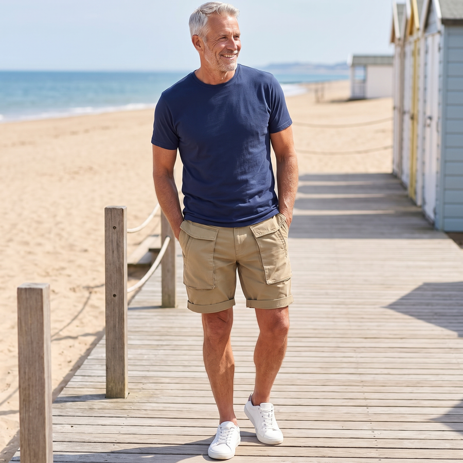 Men's Tailored Utility Pocket Shorts - Smart Casual Shorts