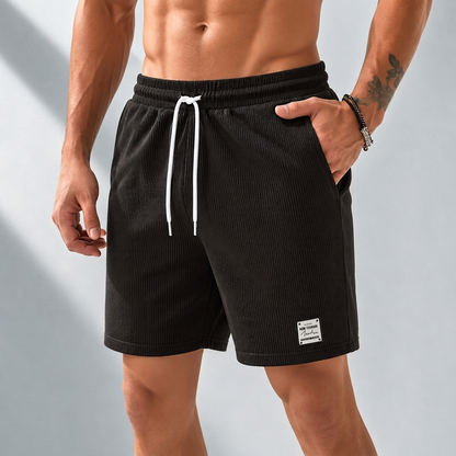 Men's Corduroy Shorts - Relaxed Fit Casual Textured Shorts