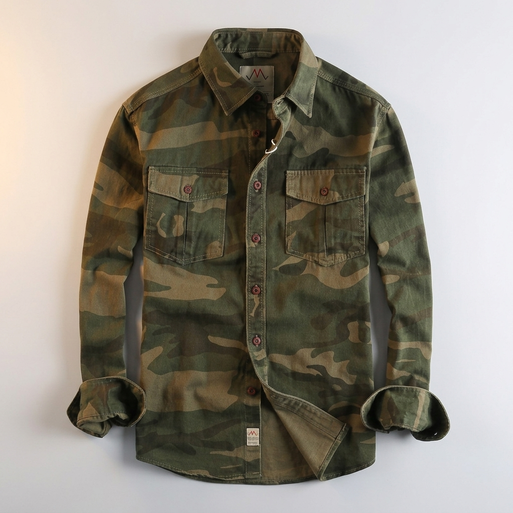 Men's Rugged Utility Shirt - Casual Button Up Overshirt