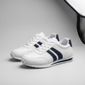 Women's Orthopedic Sneakers - Sleek White Lace-Up Walkers