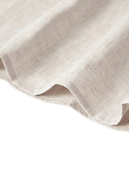 Women's 100% Linen Sleeveless Midi Dress with Pockets