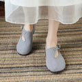 Women's Cutout Mary Jane Loafers - Round Toe Slip-On Flats