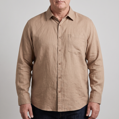 Men's Relaxed Linen Shirt - Effortless Casual Beach Shirt
