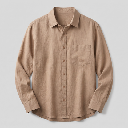 Men's Relaxed Linen Shirt - Effortless Casual Beach Shirt