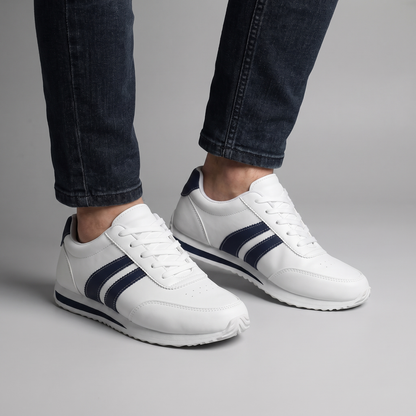 Women's Orthopedic Sneakers - Sleek White Lace-Up Walkers