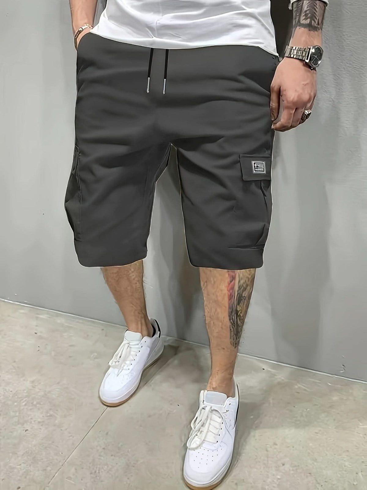 Men's Relaxed Utility Shorts - Casual Cargo Pocket Shorts