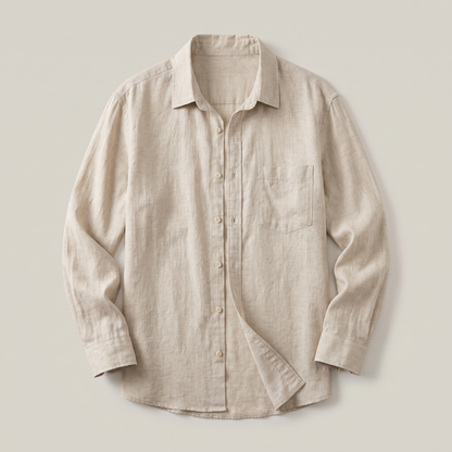 Men's Relaxed Linen Shirt - Effortless Casual Beach Shirt