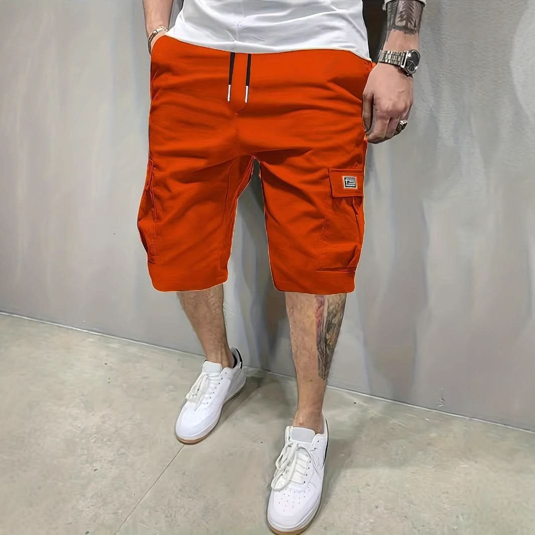 Men's Relaxed Utility Shorts - Casual Cargo Pocket Shorts