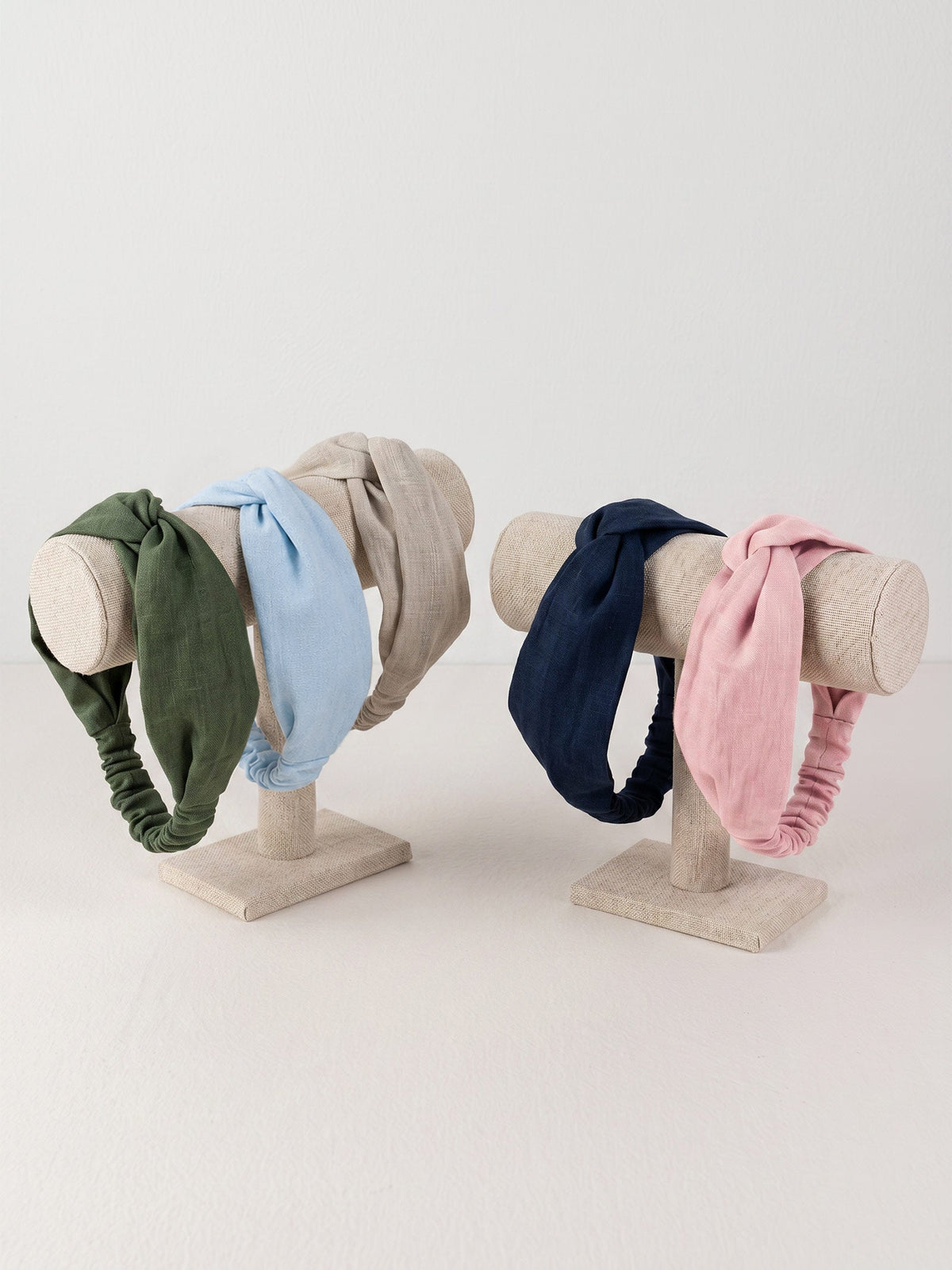 Linen Elastic Headband - Breathable Women's Hair Band