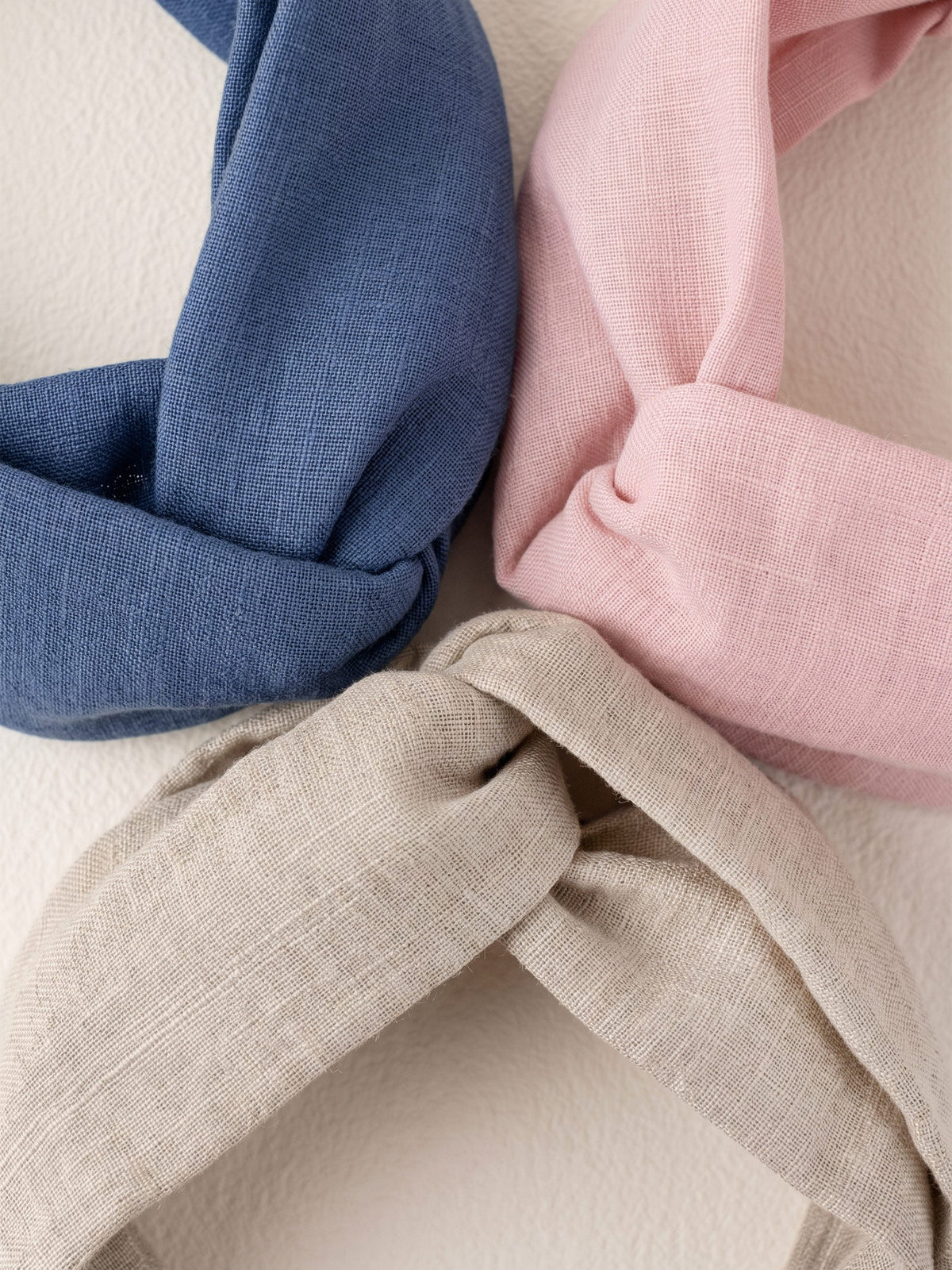 Linen Elastic Headband - Breathable Women's Hair Band