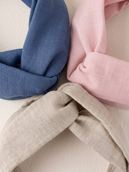 Linen Elastic Headband - Breathable Women's Hair Band