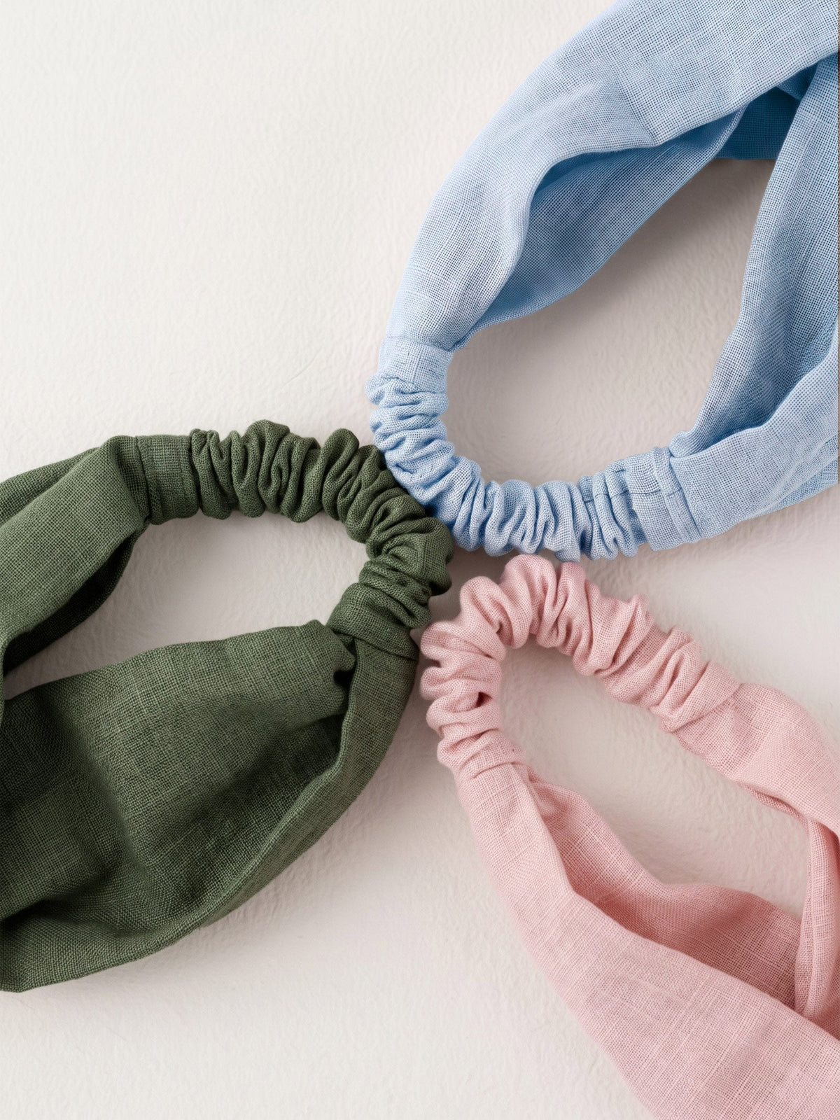 Linen Elastic Headband - Breathable Women's Hair Band