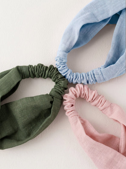 Linen Elastic Headband - Breathable Women's Hair Band