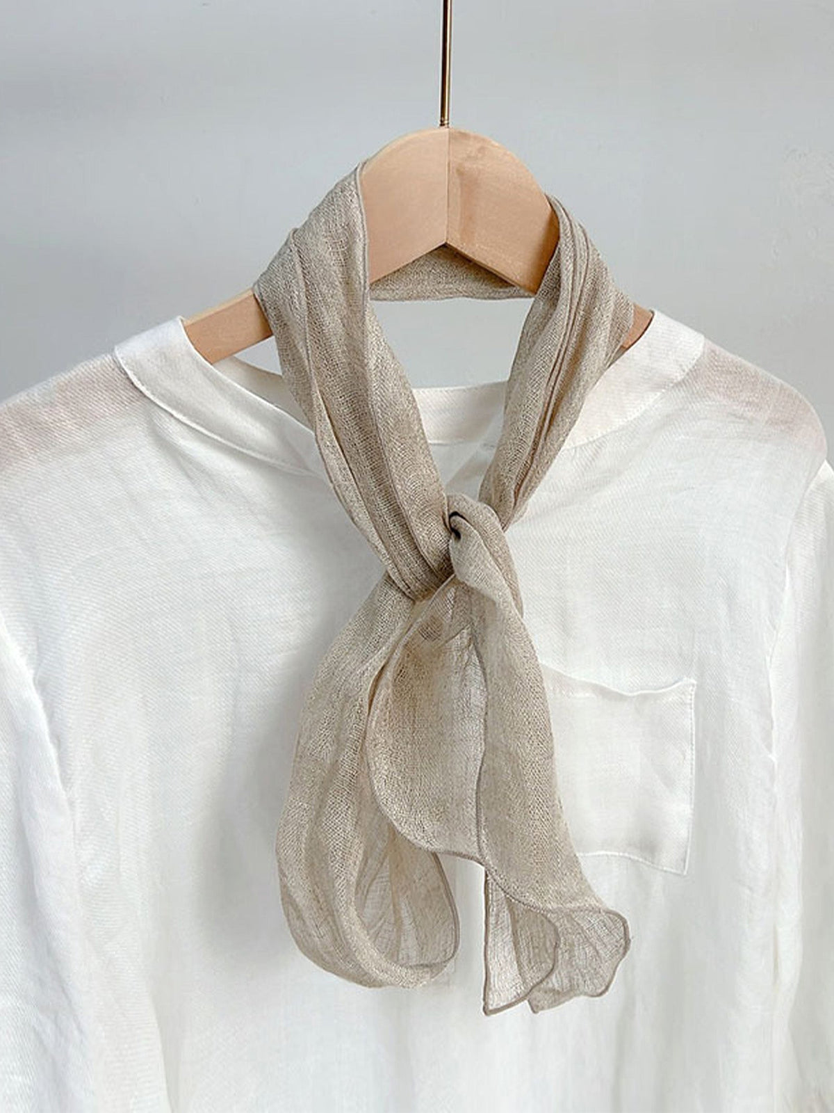 100% Linen Tie Dye Scarf - Hand Dyed Lightweight Scarf