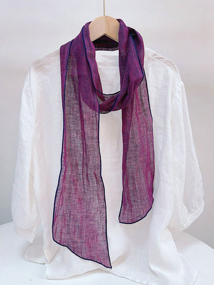 100% Linen Tie Dye Scarf - Hand Dyed Lightweight Scarf