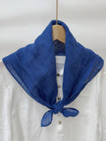 Linen Square Scarf - Lightweight Beach Hair and Neck Scarf