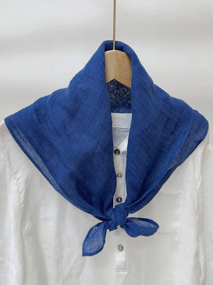 Linen Square Scarf - Lightweight Beach Hair and Neck Scarf