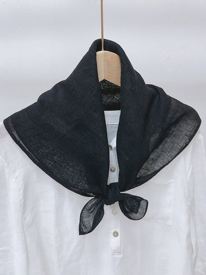 Linen Square Scarf - Lightweight Beach Hair and Neck Scarf