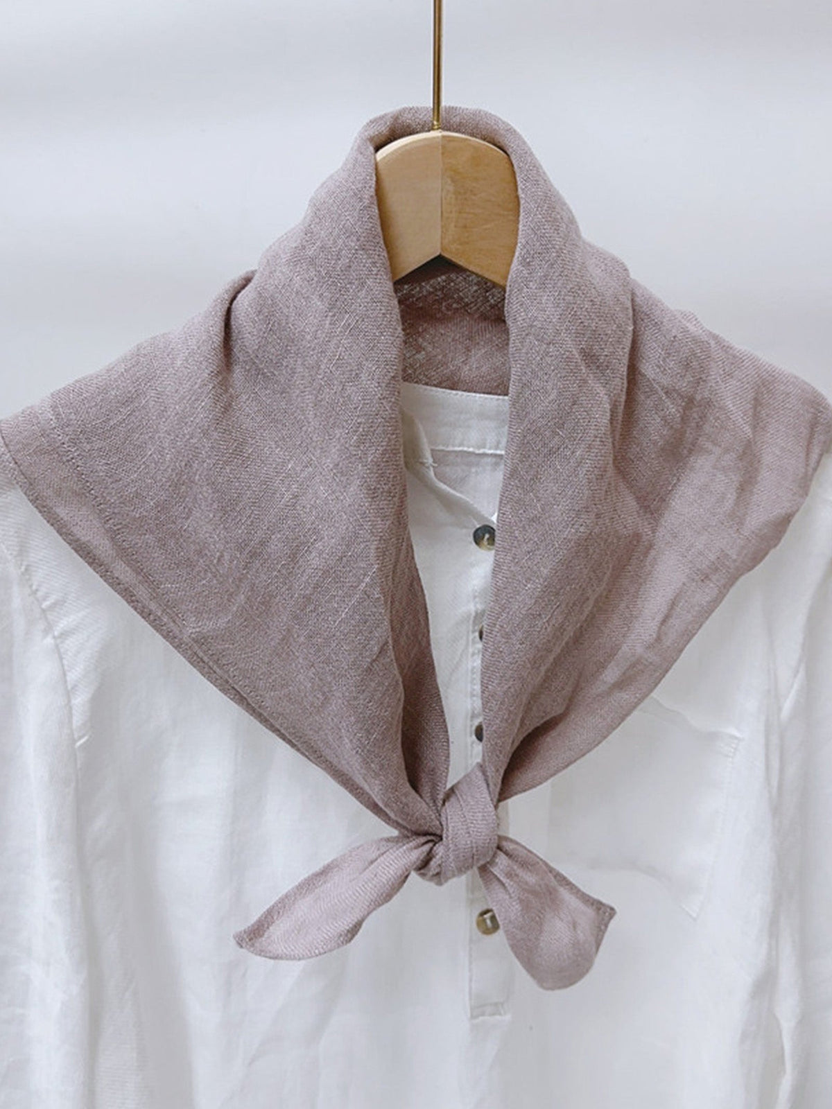 Linen Square Scarf - Lightweight Beach Hair and Neck Scarf