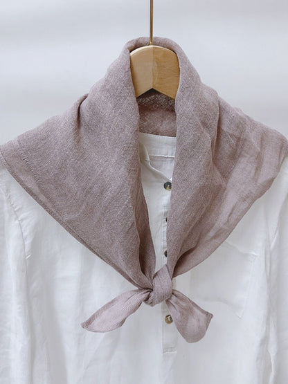 Linen Square Scarf - Lightweight Beach Hair and Neck Scarf