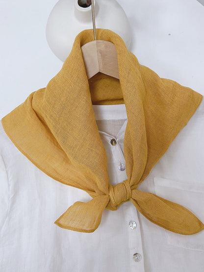 Linen Square Scarf - Lightweight Beach Hair and Neck Scarf