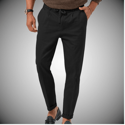 Men's Linen Drawstring Trousers - Breathable Summer Pants