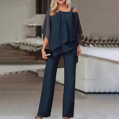Women's Elegant Layered Two Piece Set - Matching Outfit