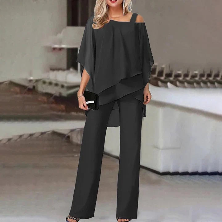 Women's Elegant Layered Two Piece Set - Matching Outfit