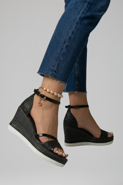 Women's Orthopaedic Cushioned Sandals - Slip-On Low Platform
