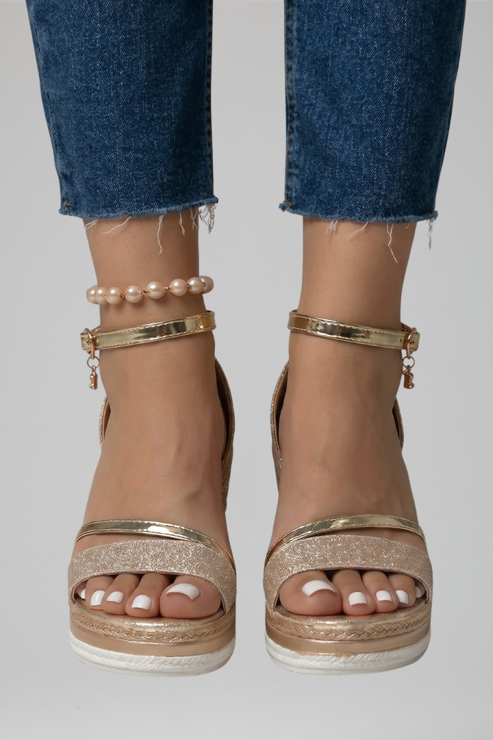 Women's Orthopaedic Cushioned Sandals - Slip-On Low Platform