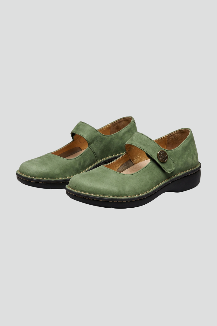 Women's Orthopaedic Mary Jane Flats - Strap Comfort Shoes
