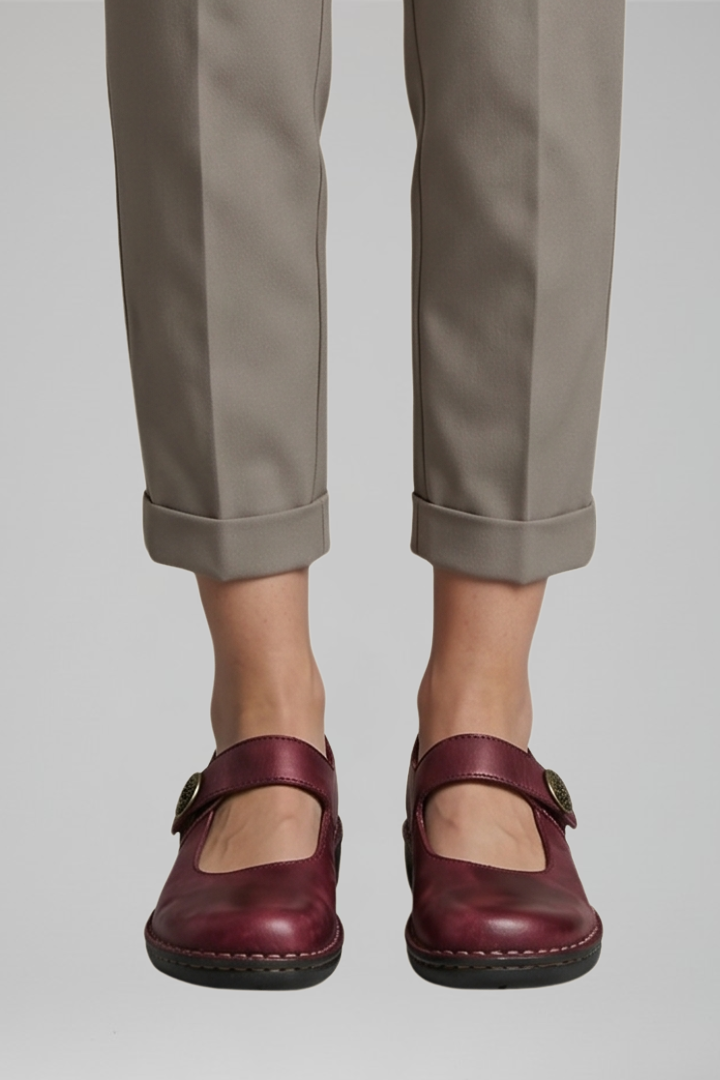 Women's Orthopaedic Mary Jane Flats - Strap Comfort Shoes