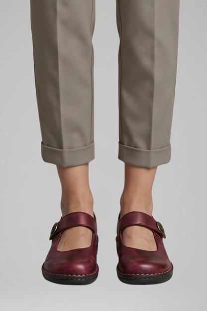 Women's Orthopaedic Mary Jane Flats - Strap Comfort Shoes