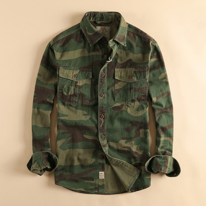 Men's Rugged Utility Shirt - Casual Button Up Overshirt