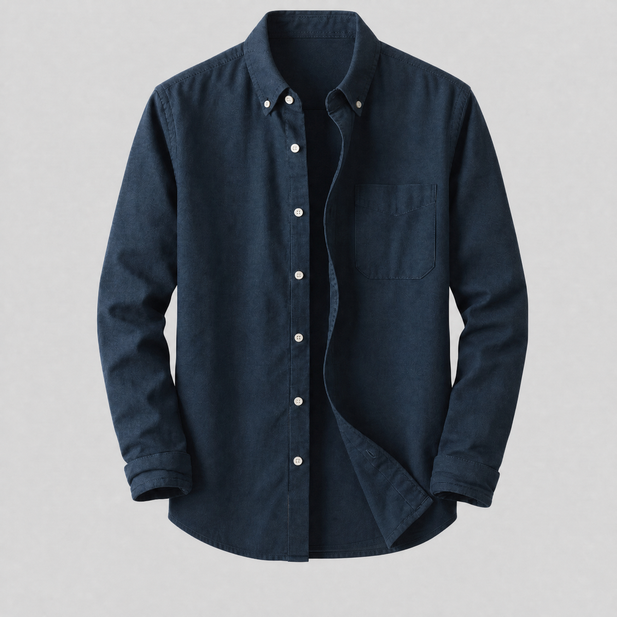 Men's Cotton Linen Shirt - Lightweight Relaxed Summer Shirt