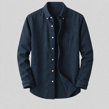Men's Cotton Linen Shirt - Lightweight Relaxed Summer Shirt