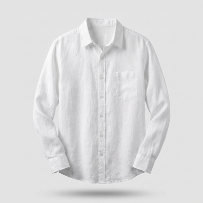Men's Relaxed Linen Shirt - Effortless Casual Beach Shirt